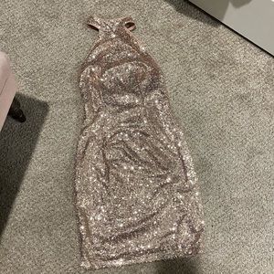 Halter Sequin dress